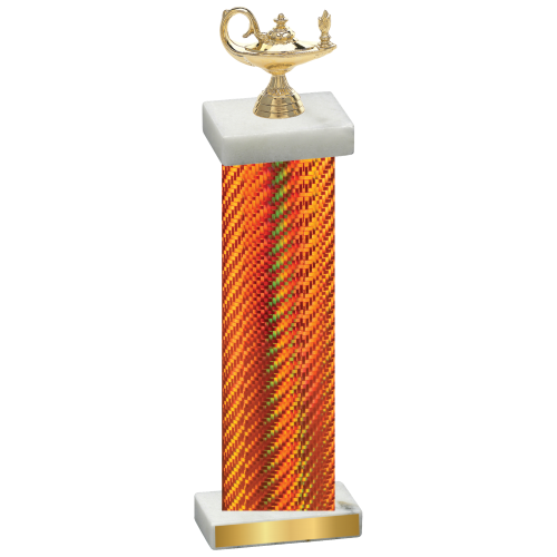 Single Orange Carbon Fiber Academics Trophy