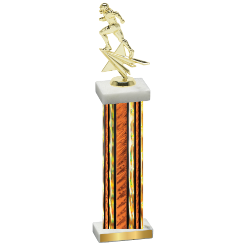 Single Orange Glacier Football Trophy