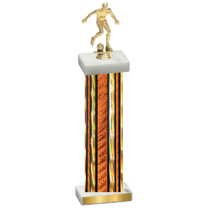 Single Orange Glacier Soccer Trophy