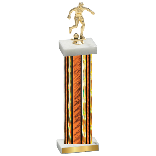 Single Orange Glacier Soccer Trophy