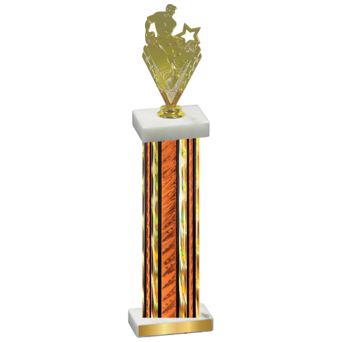 Single Orange Glacier Rugby Trophy