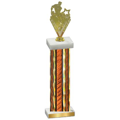 Single Orange Glacier Rugby Trophy