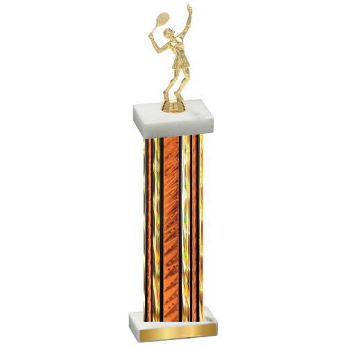 Single Orange Glacier Tennis Trophy