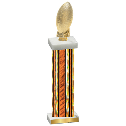 Single Orange Glacier Football Trophy