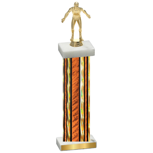 Single Orange Glacier Wrestling Trophy