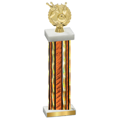 Single Orange Glacier Bowling Trophy