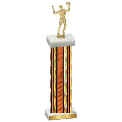 Single Orange Glacier Volleyball Trophy