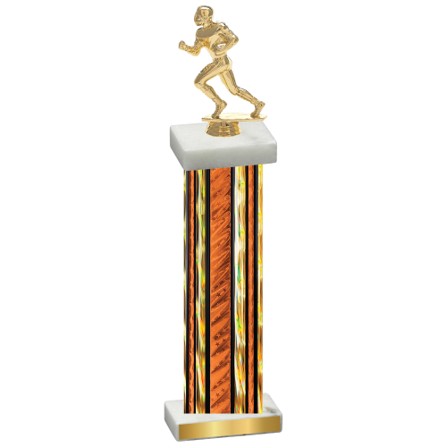 Single Orange Glacier Football Trophy