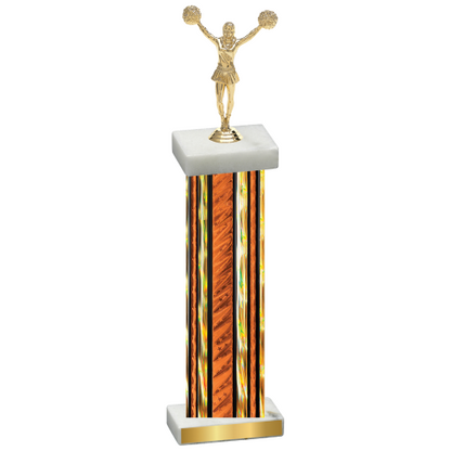 Single Orange Glacier Cheerleading Trophy