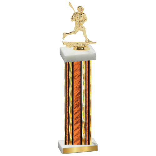 Single Orange Glacier Lacrosse Trophy