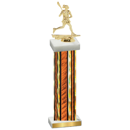 Single Orange Glacier Lacrosse Trophy