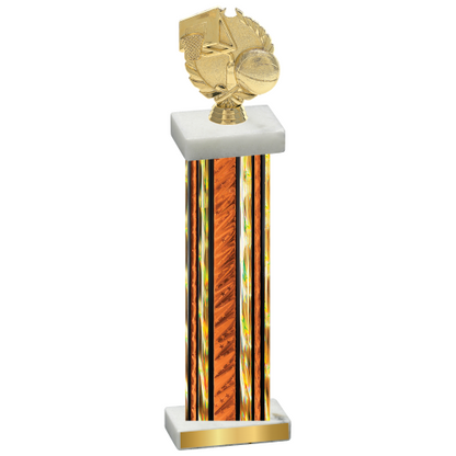 Single Orange Glacier Basketball Trophy