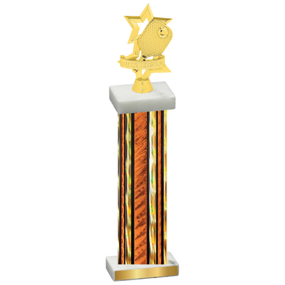 Single Orange Glacier Pickleball Trophy