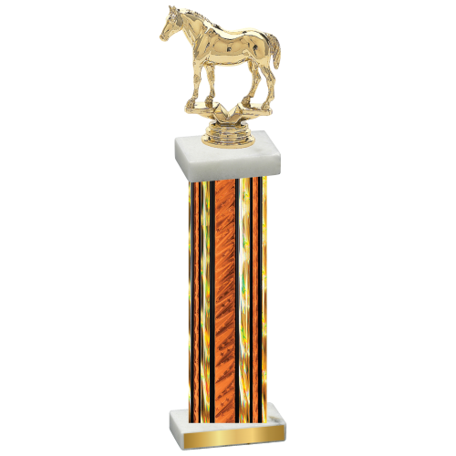 Single Orange Glacier Horses Trophy