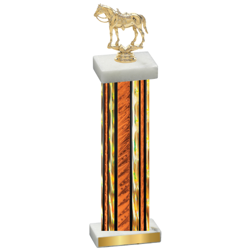 Single Orange Glacier Horses Trophy