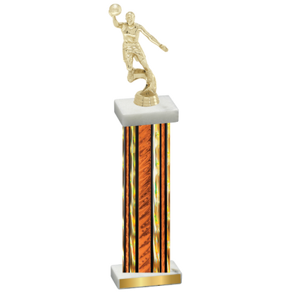 Single Orange Glacier Basketball Trophy