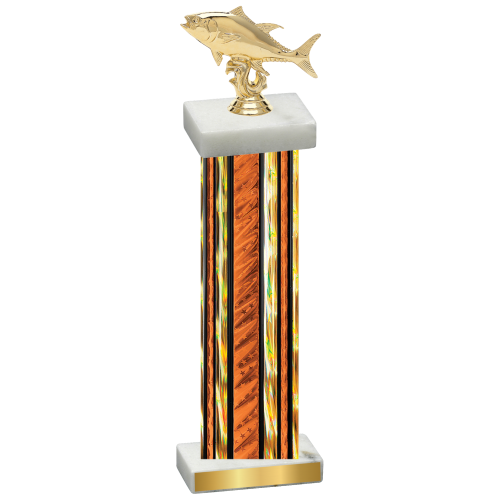 Single Orange Glacier Fishing Trophy