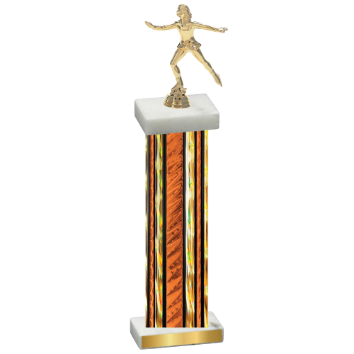 Single Orange Glacier Skater Trophy