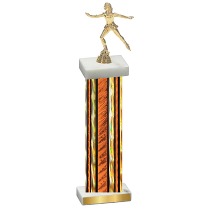 Single Orange Glacier Skater Trophy