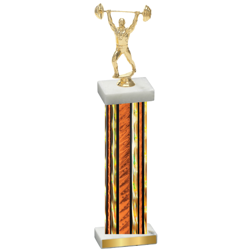 Single Orange Glacier Weights Trophy