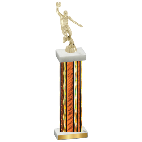 Single Orange Glacier Basketball Trophy