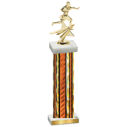 Single Orange Glacier Flag Football Trophy