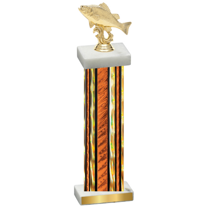 Single Orange Glacier Fishing Trophy