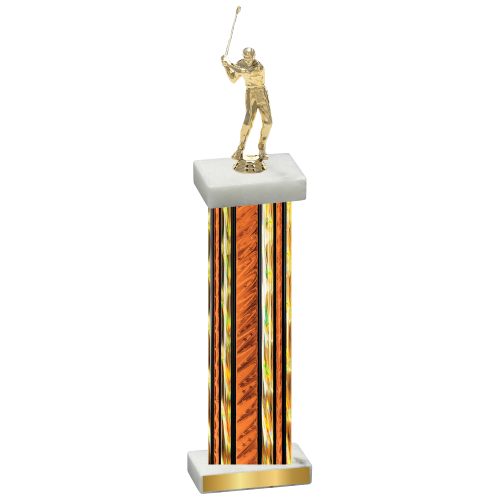 Single Orange Glacier Golf Trophy