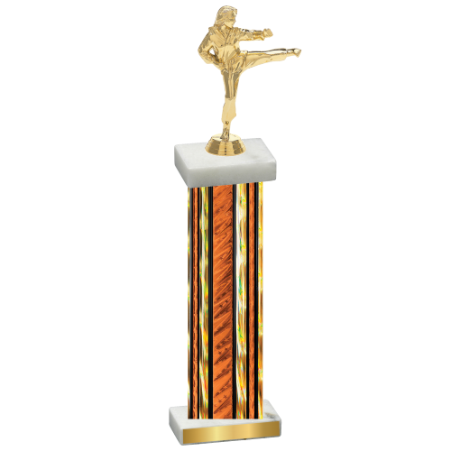 Single Orange Glacier Karate Trophy