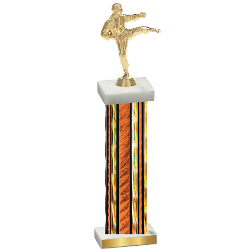 Single Orange Glacier Karate Trophy