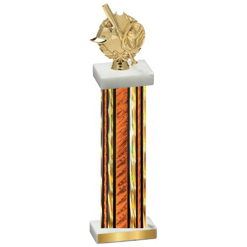 Single Orange Glacier Baseball Trophy