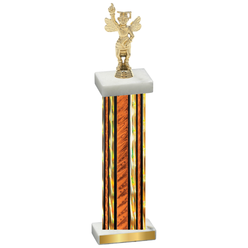 Single Orange Glacier Academics Trophy