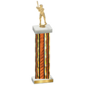 Single Orange Glacier Baseball Trophy