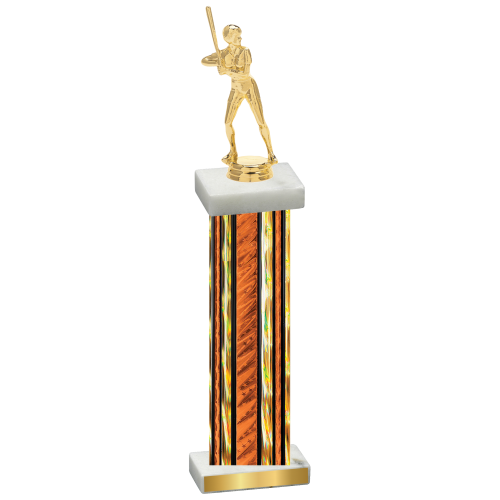 Single Orange Glacier Softball Trophy