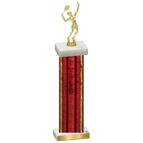 Single Red Glacier Tennis Trophy