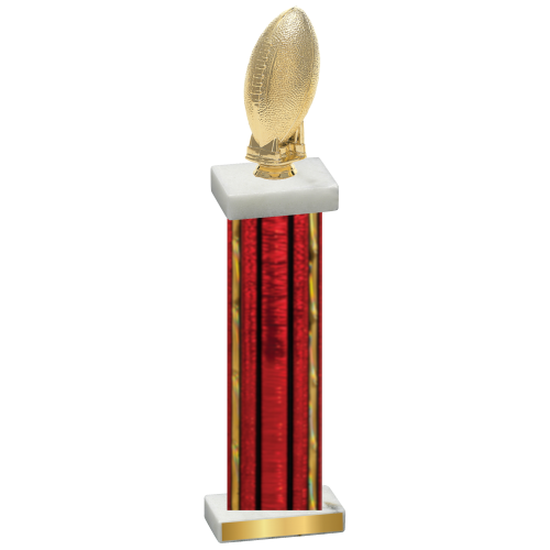 Single Red Glacier Football Trophy