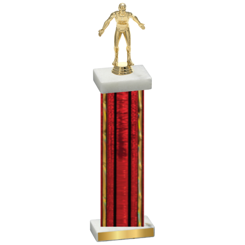 Single Red Glacier Wrestling Trophy