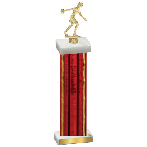 Single Red Glacier Bowling Trophy