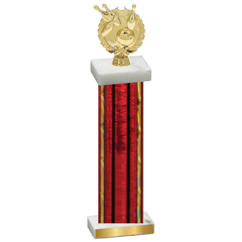 Single Red Glacier Bowling Trophy