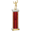 Single Red Glacier Volleyball Trophy