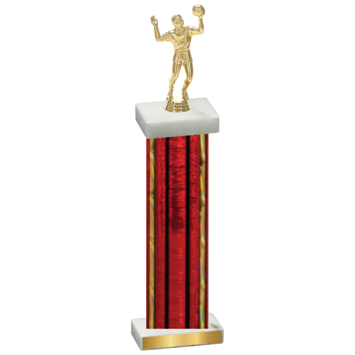 Single Red Glacier Volleyball Trophy