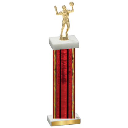 Single Red Glacier Volleyball Trophy