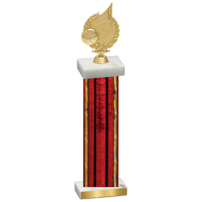 Single Red Glacier Volleyball Trophy