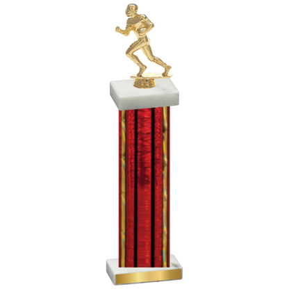 Single Red Glacier Football Trophy