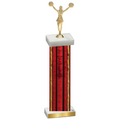 Single Red Glacier Cheerleading Trophy