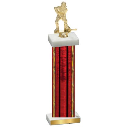 Single Red Glacier Hockey Trophy