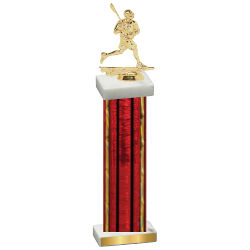 Single Red Glacier Lacrosse Trophy