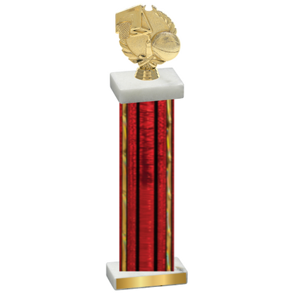 Single Red Glacier Basketball Trophy