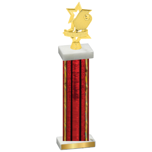 Single Red Glacier Pickleball Trophy