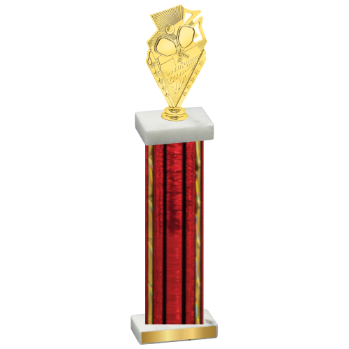 Single Red Glacier Pickleball Trophy